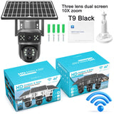 Solar camera WIFI dual-screen gunball 10x zoom low-power battery wireless monitor - V.I.P Digital Presence