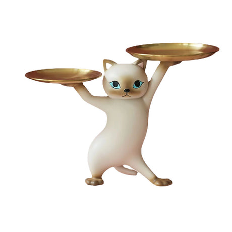 Animal ornaments enchanting cat tray storage living room foyer desktop home decoration ornaments resin - V.I.P Digital Presence
