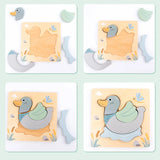 Wooden New Cartoon Animal Stereoscopic Plane Puzzle for Early Childhood Education Cognitive Puzzle Puzzle Toy - V.I.P Digital Presence