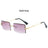 Trendy Men Women Summer Rimless Sunglasses Fashion Small Rectangle Sun Glasses Traveling Style UV400 Shades Eyewear - V.I.P Digital Presence