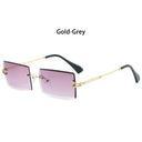 Trendy Men Women Summer Rimless Sunglasses Fashion Small Rectangle Sun Glasses Traveling Style UV400 Shades Eyewear - V.I.P Digital Presence