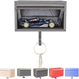 Space-saving wall wooden key holder, home key rack, garage-shaped clothes hook with opening door for hallway - V.I.P Digital Presence