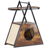 Cat house,end table.Wood cat condo black vintage pet furniture - V.I.P Digital Presence