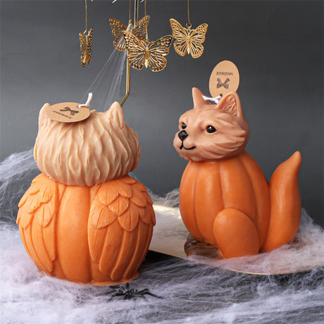 New Halloween Pumpkin Ghost Silicone Candle Mold Frog Owl Fox Pumpkin Animal Scented Plaster Resin - V.I.P Digital Presence