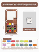Mini watercolor paint box and small notebook Mingke 8-color wooden box mini drawing board solid watercolor painting - V.I.P Digital Presence