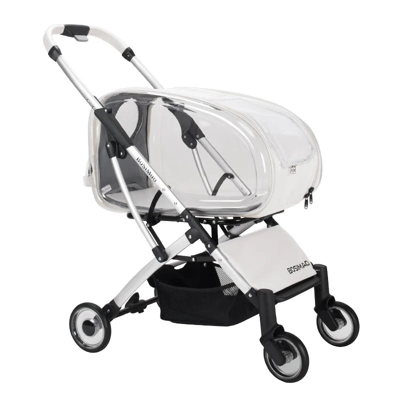 Fashionable Pet Dog Cats Four Wheeled Cart Lightweight Foldable Separable When Going Out Small Medium-Sized Pets Dog Stroller - V.I.P Digital Presence