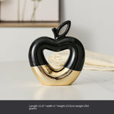 Modern Minimalist Gilded Apple Pear Creative Wine Cabinet Decorative Piece Luxury Home Living Room Entrance Ceramic Craft - V.I.P Digital Presence