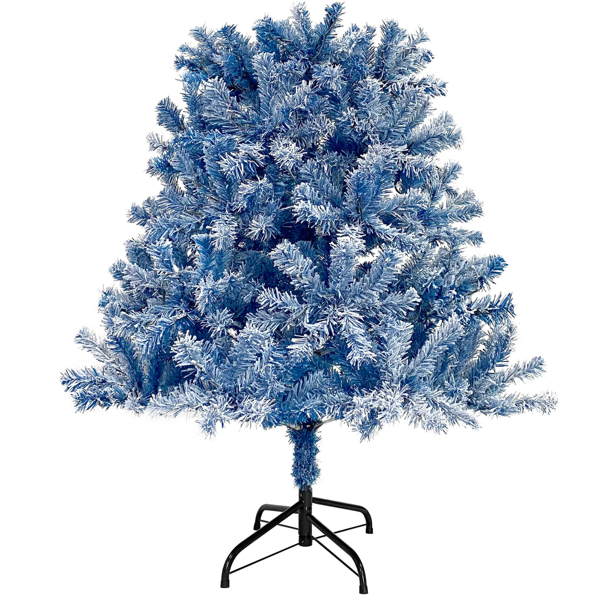 6FT pre ignited hinge chain artificial fir Christmas tree, Christmas tree snowflake flocking person with 750 Christmas branches - V.I.P Digital Presence