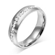 crystal wedding ring for women 6mm stainless steel engagement - V.I.P Digital Presence