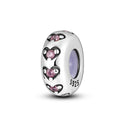 Copper plated S925 silver FOREVER colorful heart clip beads string DIY bracelet necklace - V.I.P Digital Presence