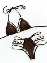 Cutout Halter Neck Two-Piece Bikini Set - V.I.P Digital Presence