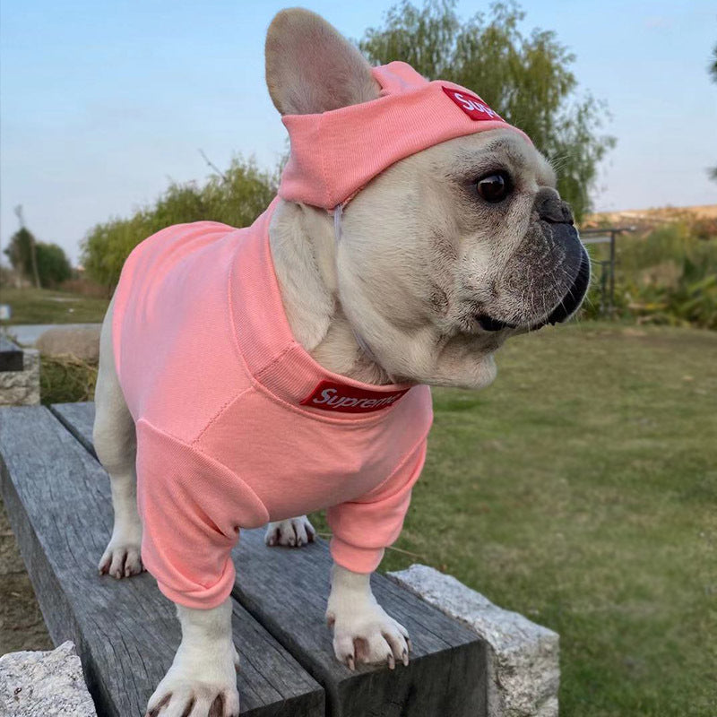 HYGGEPET Pet Clothing Fashion Brand Street Dog Clothing Fadou Teddy Schnauzer Undercoat Hat Set - V.I.P Digital Presence