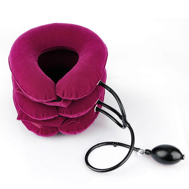 HailiCare Swan Neck Correction Artifact Cervical Traction Inflatable Portable Full Velvet Neck Guard - V.I.P Digital Presence