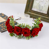 Handmade flower wreaths seaside vacation wedding accessories velvet adjustable hair accessories - V.I.P Digital Presence
