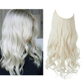 European And American Wig Piece Female Fishline Hair Extension Piece Chemical Fiber Matte High Temperature Silk Long Curly Human Hair - V.I.P Digital Presence
