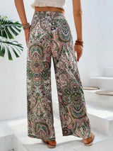 Printed Wide Leg Pants - V.I.P Digital Presence