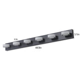 LED Modern Black 6-Light Vanity Lights Fixtures Over Mirror Bath Wall Lighting - V.I.P Digital Presence