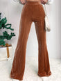 Ribbed High Waist Bootcut Pants - V.I.P Digital Presence