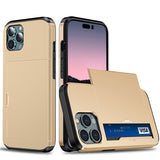Applicable iphone 14 phone case Apple 13 slider insert card 2 in 1 anti-drop 12Pro wallet case XR