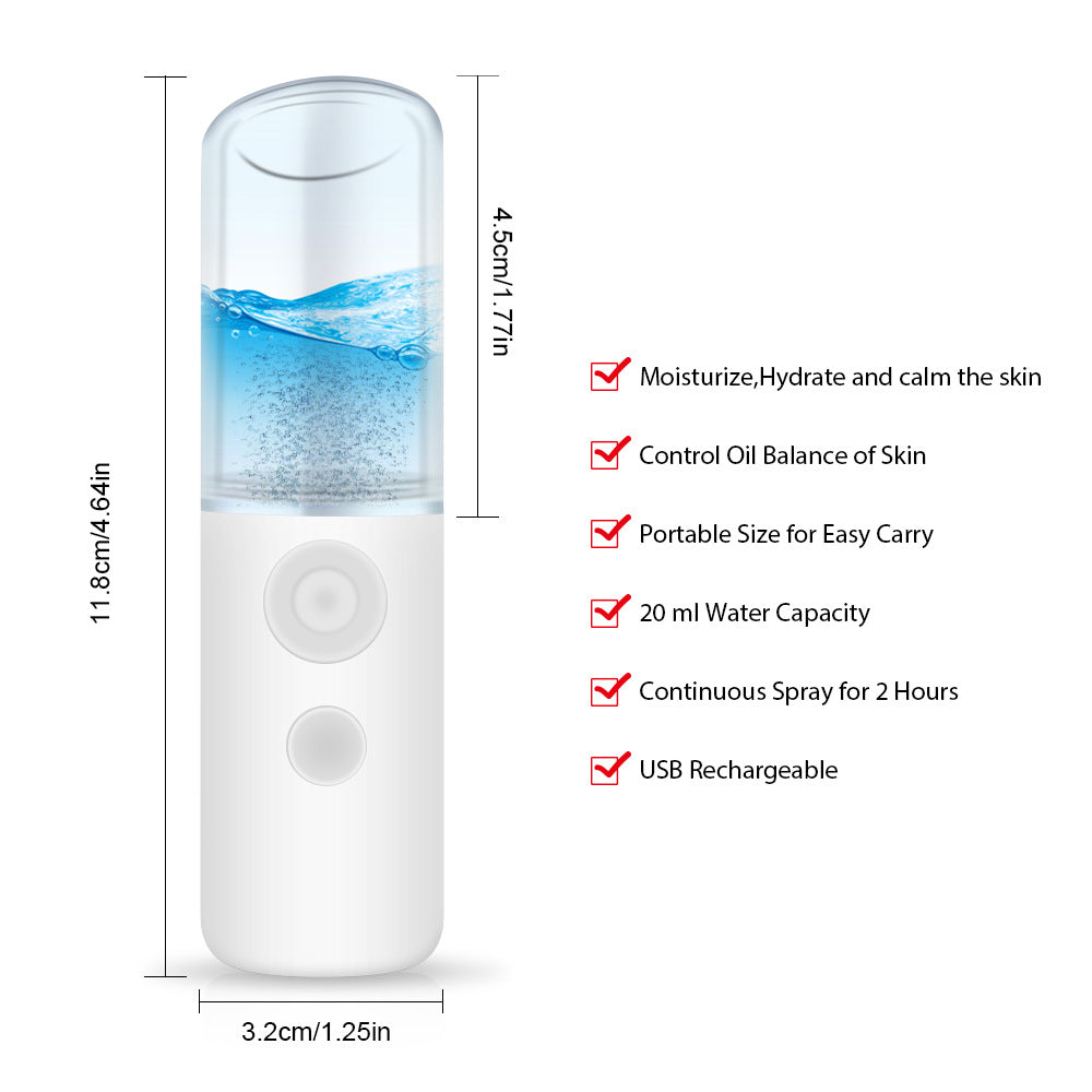 Nano Spray Moisturizing Instrument HailiCare Portable Moisturizing Cold Spray Machine Face Steamer Beauty Instrument - V.I.P Digital Presence