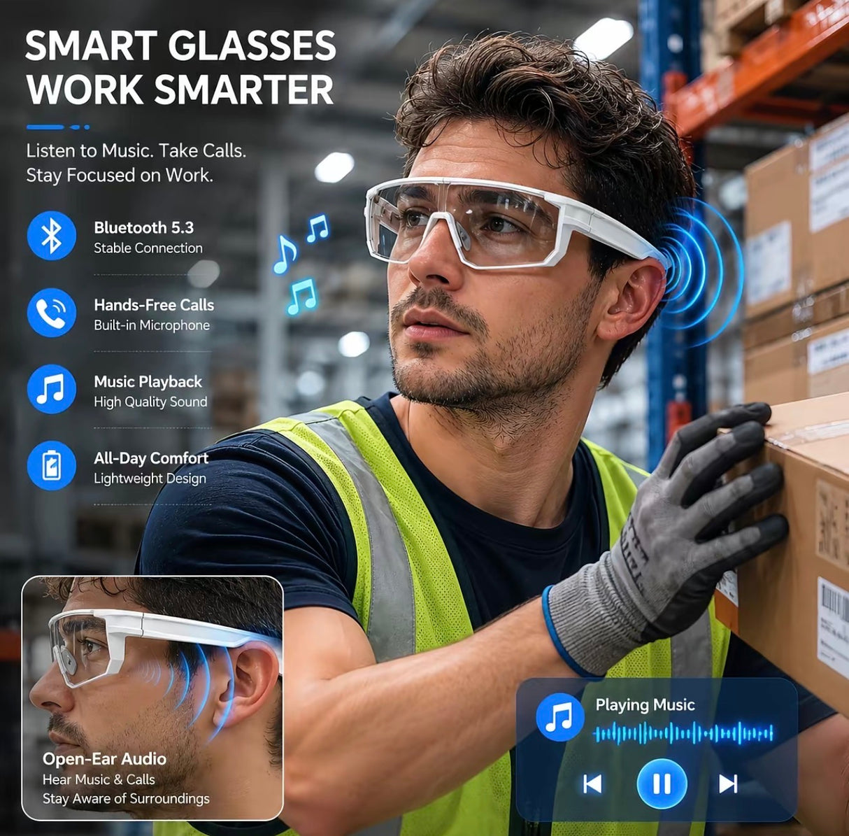 WorkPro Smart Audio Glasses