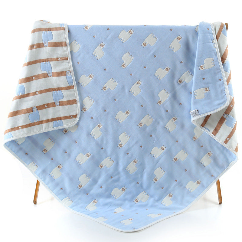 110*110cm Parent-child Baby Summer Bedding Sofa Quilt 100% Cotton Baby Blanket Child Quilt 6 Layers Muslin Swaddle for Newborns - V.I.P Digital Presence