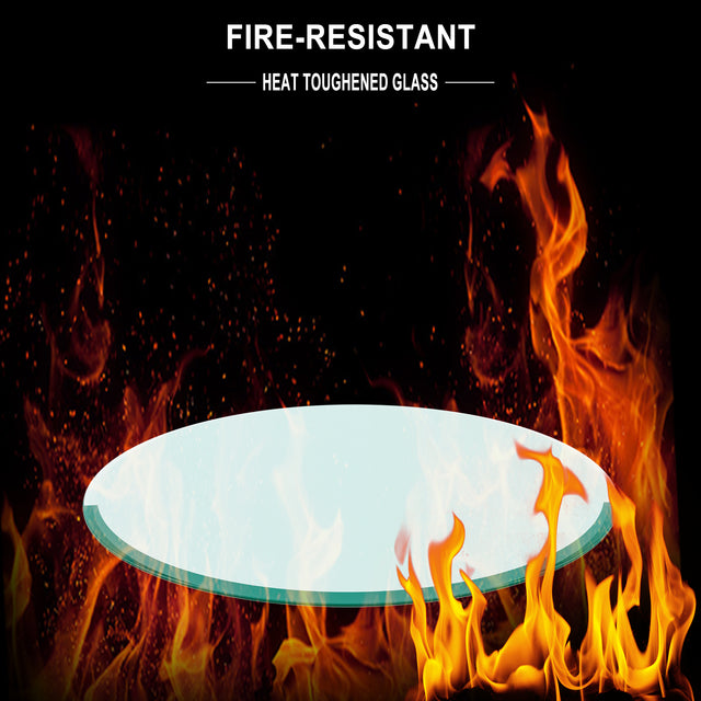36" Inch Round Tempered Glass Table Top Clear Glass 1/4" Inch Thick Flat Polished Edge - V.I.P Digital Presence