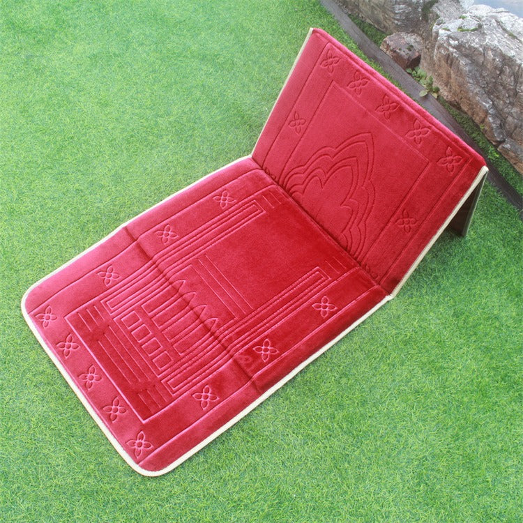Flannel Fabric Portable Qibla Blanket Folding Worship Blanket Prayer Mat - V.I.P Digital Presence