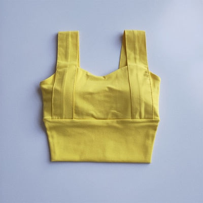 Yoga Bra Women Shockproof Sports Bra  Running Workout Gym Top Gathering Widened Shoulder Belt Bra Short Vest Tops - V.I.P Digital Presence