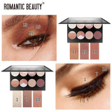 Romantic Beauty 8-Compartment Multi-Color Eyeshadow Pearl Matte Easy To Apply Finishing Eyeshadow Palette - V.I.P Digital Presence