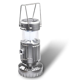 Portable Outdoor LED Camping Lantern With Fan Solar Charge Rechargeable Light Hanging Tent Lamp Fish Flashlight - V.I.P Digital Presence