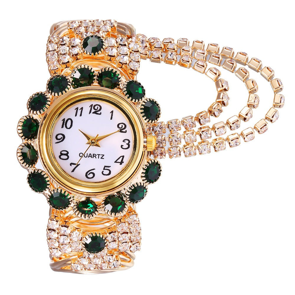 New trend and fashion women's watch with diamond inlaid digital quartz female bracelet watch - V.I.P Digital Presence