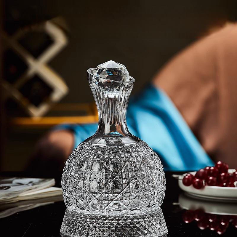 Decanter red wine household light luxury rotating tumbler crystal wine pot wine glass red wine glass wine set - V.I.P Digital Presence