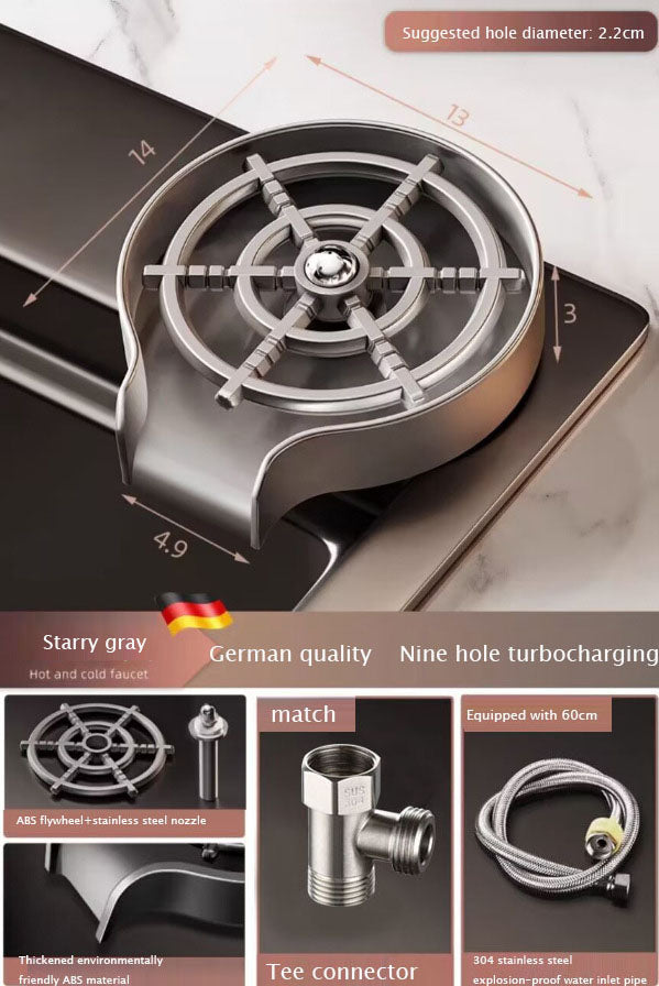 Bar counter commercial cup washer nozzle small sink stainless steel washer household automatic high-pressure cup washer - V.I.P Digital Presence