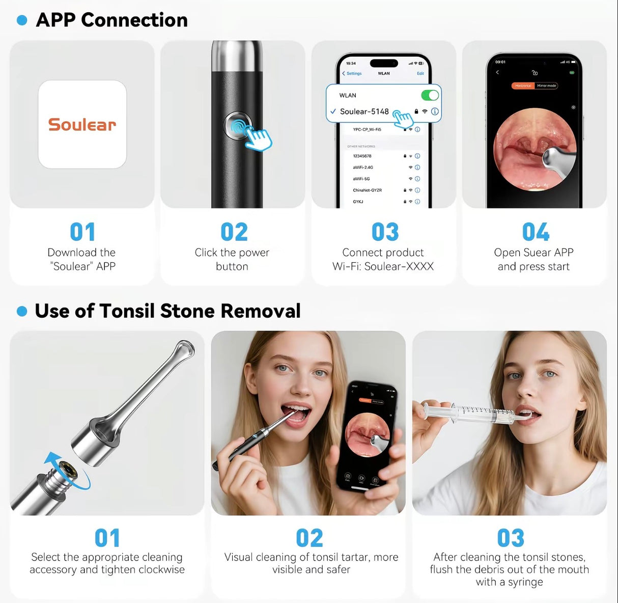 TonsilClear WiFi Stone Remover Kit