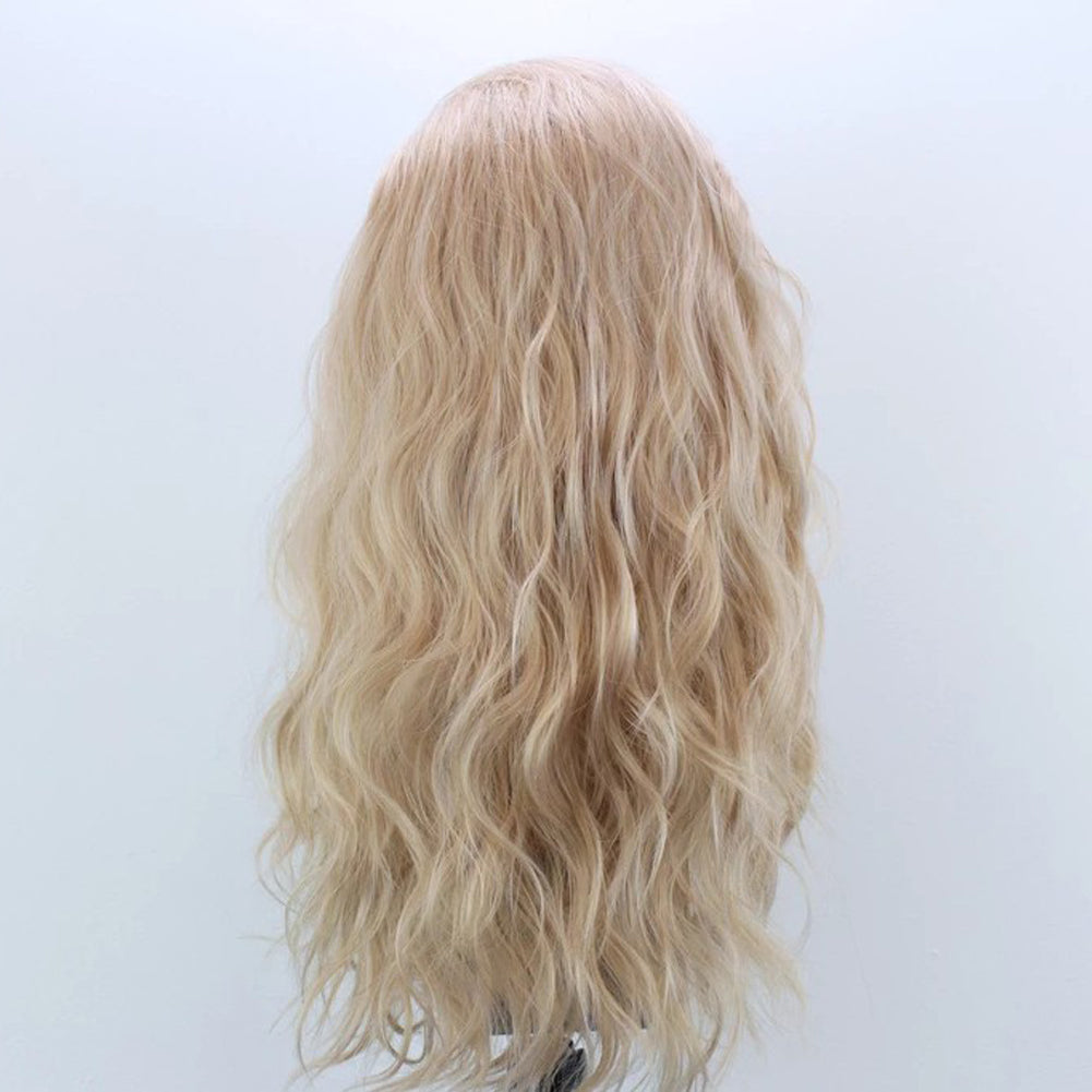 13*2.5 Linen Color Synthetic Fiber Front Lace Wig Head Cover Natural Hairline Ladies Wig - V.I.P Digital Presence