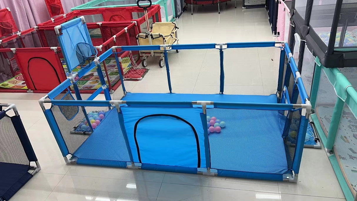 Children's fence baby basketball fence safety stainless steel playpen children's ball pit baby indoor playground baby park fence - V.I.P Digital Presence