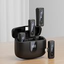 Wireless lavalier microphone J50 intelligent noise reduction digital display charging compartment digital display mini microphone - V.I.P Digital Presence