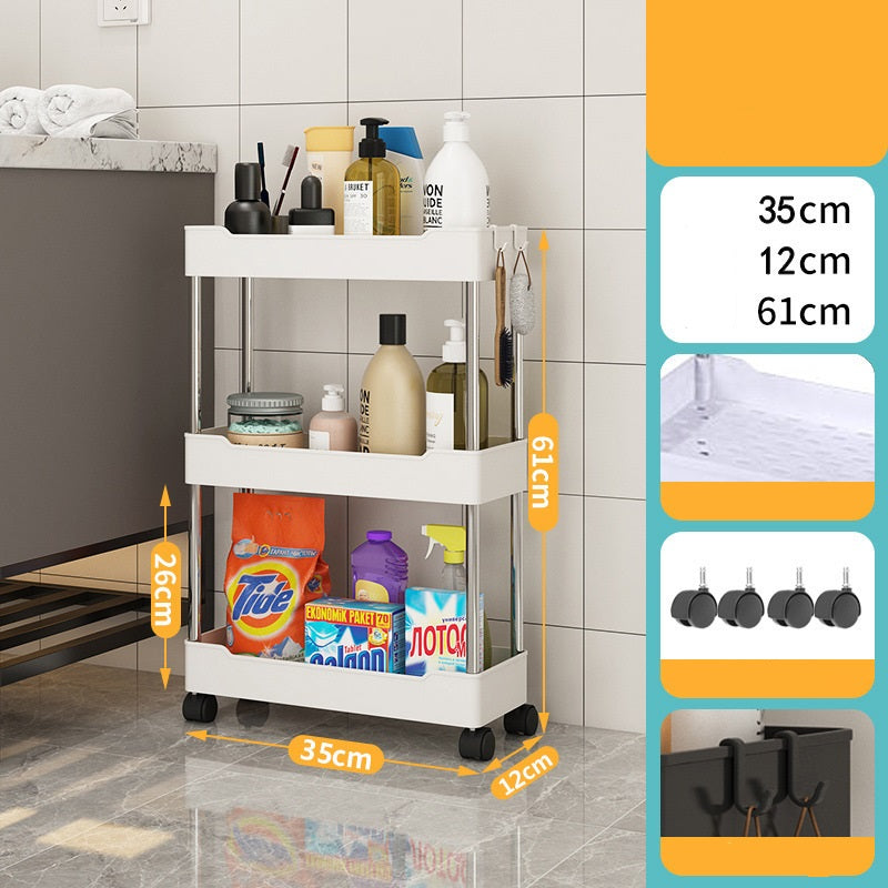 Kitchen multi layer vegetable basket rack floor-standing removable vegetable storage household multi functional trolley - V.I.P Digital Presence