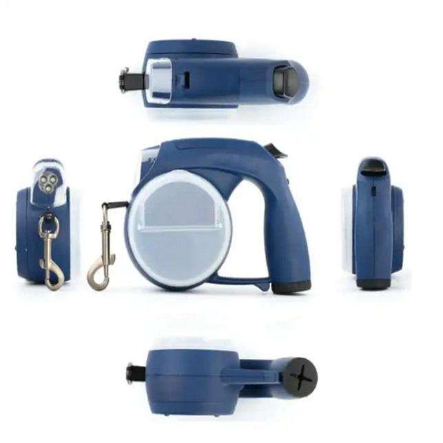 5 In 1 Multifunctional Dog Leash And Collar Custom Waterproof Automatic Led Retractable Dog Leash Poop Bag - V.I.P Digital Presence