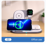 Folding 3-in-1 wireless charger suitable for iPhone earphones, watches, wireless fast charging phone holder - V.I.P Digital Presence
