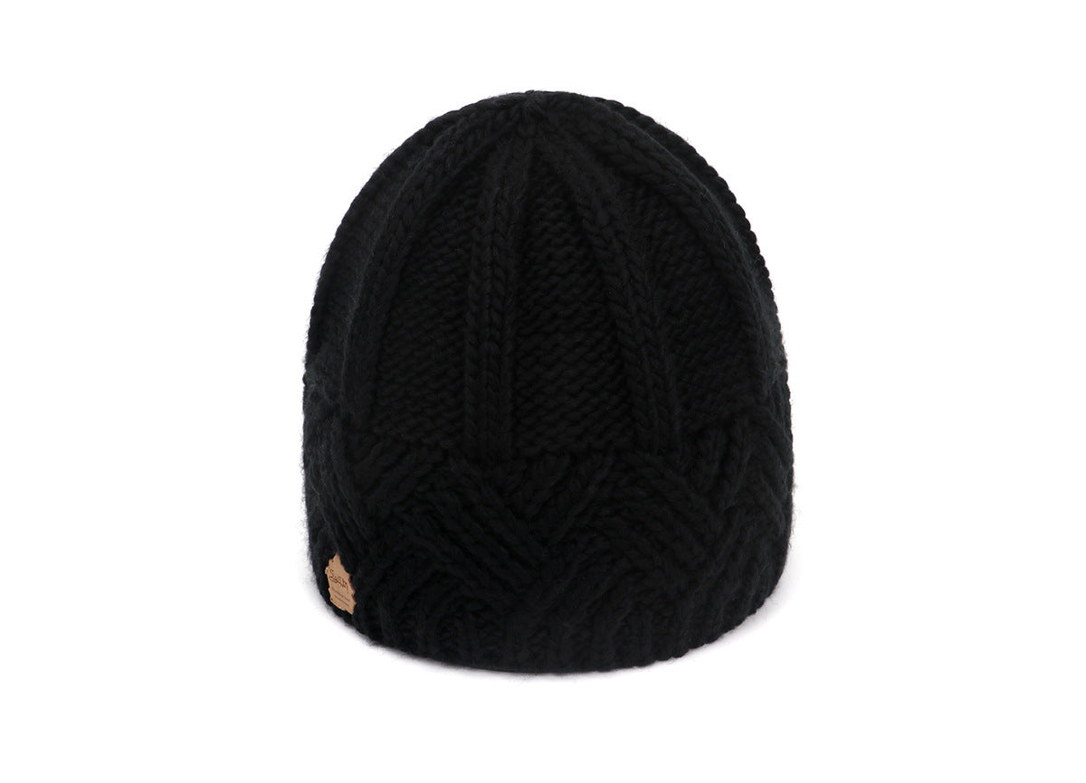 European and American retro style diamond grid coarse needle knitted hat for men and women, fashionable autumn and winter knitted hat - V.I.P Digital Presence