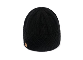 European and American retro style diamond grid coarse needle knitted hat for men and women, fashionable autumn and winter knitted hat - V.I.P Digital Presence