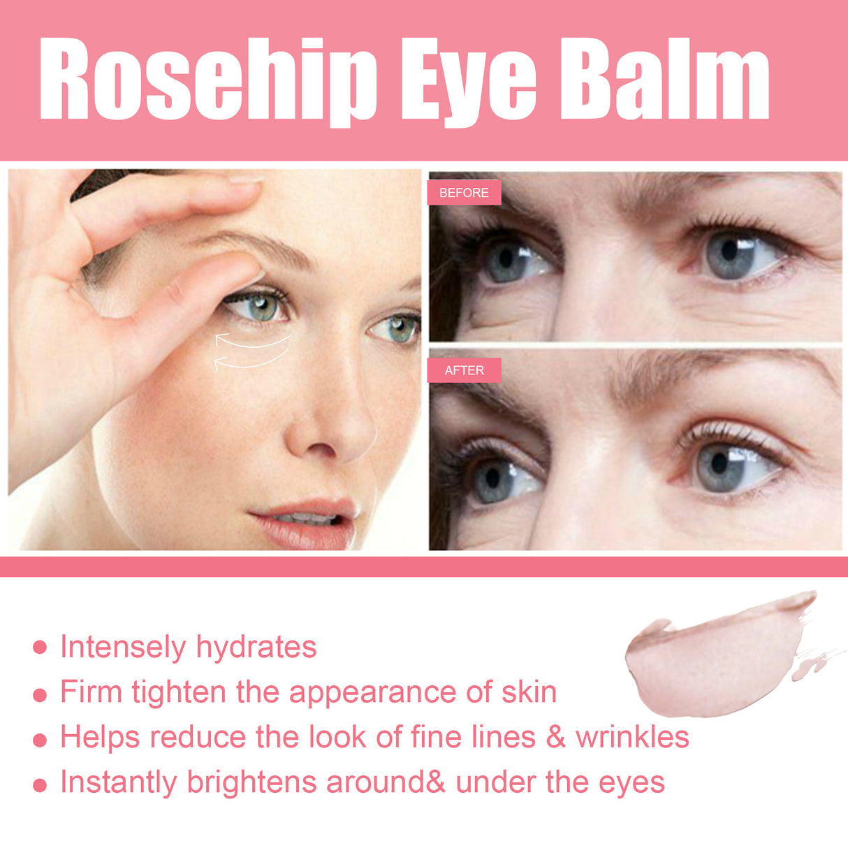 Women Extra Renewing Rosehip Eye Balm For Face Lifting Moisturizing Balm Stick Deep Hydration Moisturizer Eye Care - V.I.P Digital Presence