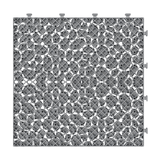 12 x 12 inch gray interlocking deck tiles, plastic waterproof pebble pattern, pack of 12 pieces - V.I.P Digital Presence