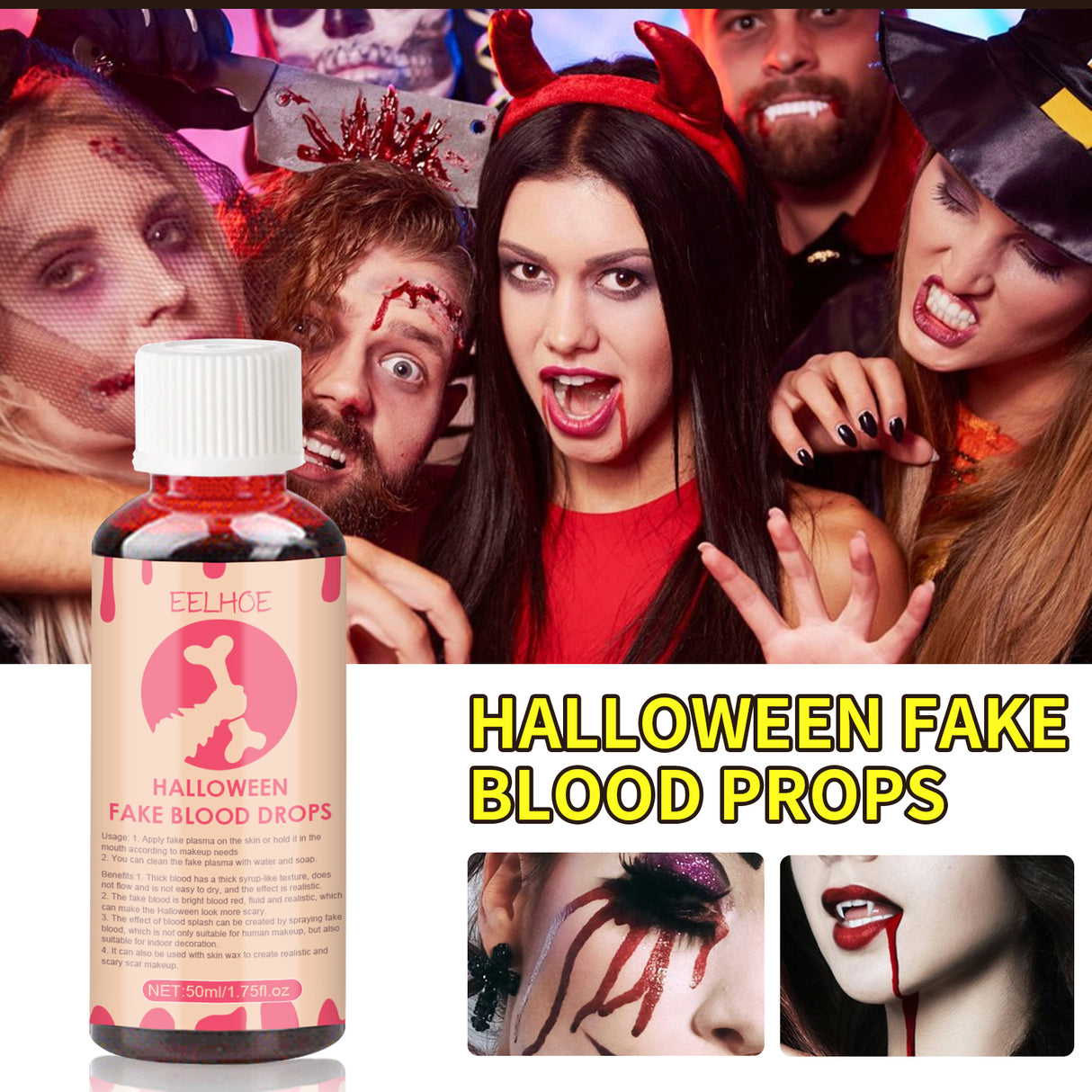 Halloween Plasma Props, Plasma Spray Fake Blood Vampire Zombie Blood Simulation Parody Makeup Props - V.I.P Digital Presence