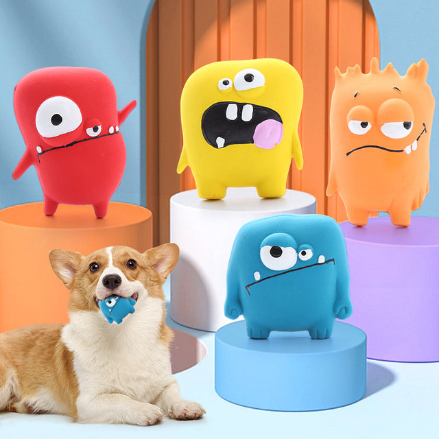 Cute Monster Shaped Latex Squeaky Dog Toy Durable and Easy to Clean Pet Toy - V.I.P Digital Presence
