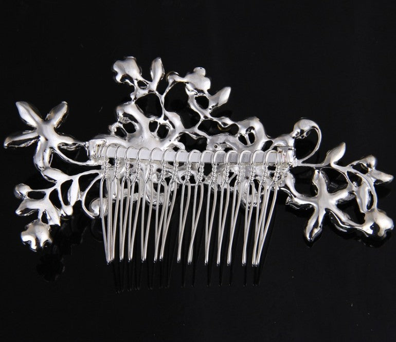 Hair comb, bridal rhinestone and pearl headdress, wedding dress accessories - V.I.P Digital Presence