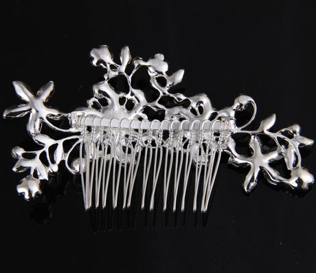 Hair comb, bridal rhinestone and pearl headdress, wedding dress accessories - V.I.P Digital Presence