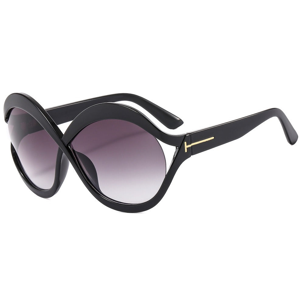 oversized round sunglasses for women leopard brown big frame sun glasses - V.I.P Digital Presence